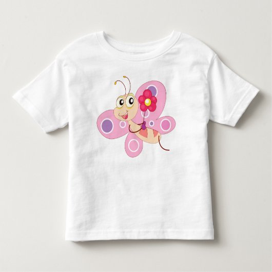 T-shirt Pour Les Tous Petits papillon mignon (Devant)