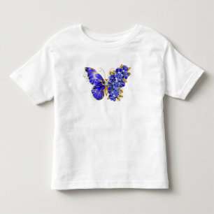 T-shirt Pour Les Tous Petits Papillon saphir à fleurs