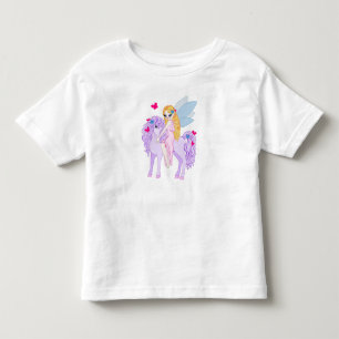 T-shirt Pour Les Tous Petits Papillons et poney roses de lavande