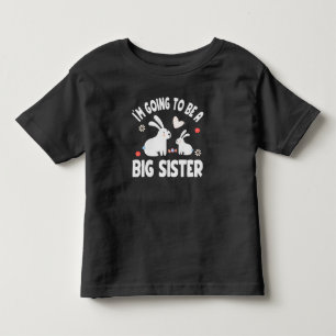 T-shirt Pour Les Tous Petits Pâques Je vais être une grande soeur, Lapin Pâq