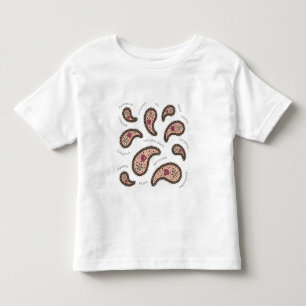 T-shirt Pour Les Tous Petits Paramecia Paisley Biologie des protozoaires Scienc