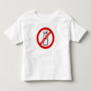 T-shirt Pour Les Tous Petits Pas pour moi, je suis laiterie libre ! Alerte