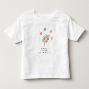 T-shirt Pour Les Tous Petits Pastel coloré Balloons de fête d'anniversaire mode