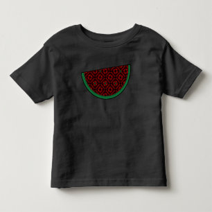 T-shirt Pour Les Tous Petits Pastèque de Palestine Broderie tatreez rouge