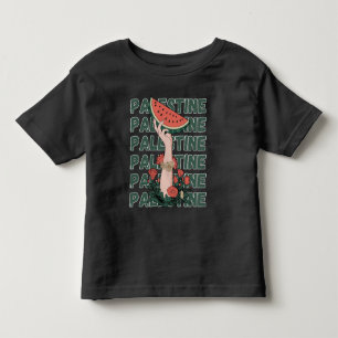 T-shirt Pour Les Tous Petits pastèque, fleurs et palestine libre Répéter