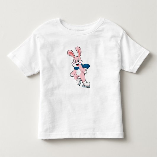 T-shirt Pour Les Tous Petits Patinage sur glace sur lapin Patins sur glace (Devant)