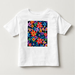 T-shirt Pour Les Tous Petits Patters floraux du Colorful