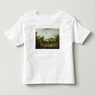 T-shirt Pour Les Tous Petits Paysage avec les ouvriers agricoles, c.1730-40