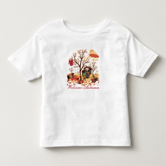 T-shirt Pour Les Tous Petits Paysage bienvenu d'automne d'automne (Devant)