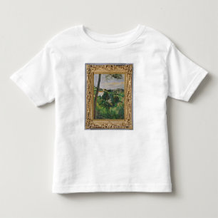 T-shirt Pour Les Tous Petits Paysage de Paul Cezanne avec le toit rouge ou le