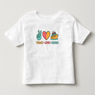 T-shirt Pour Les Tous Petits Peace Love Cruise Vacances