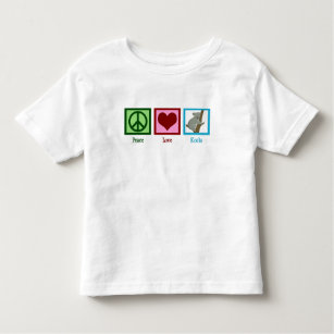 T-shirt Pour Les Tous Petits Peace Love Koala Bear