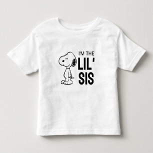 T-shirt Pour Les Tous Petits Peanuts Snoopy Je suis la petite sœur