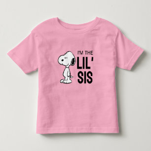 T-shirt Pour Les Tous Petits Peanuts Snoopy Je suis la petite sœur