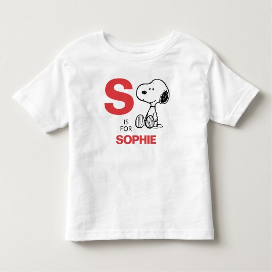 T-shirt Pour Les Tous Petits PEANUTS | Snoopy personnalisé (Devant)