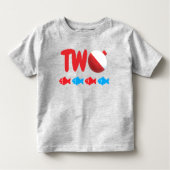 T-shirt Pour Les Tous Petits Pêche 2e anniversaire (Devant)