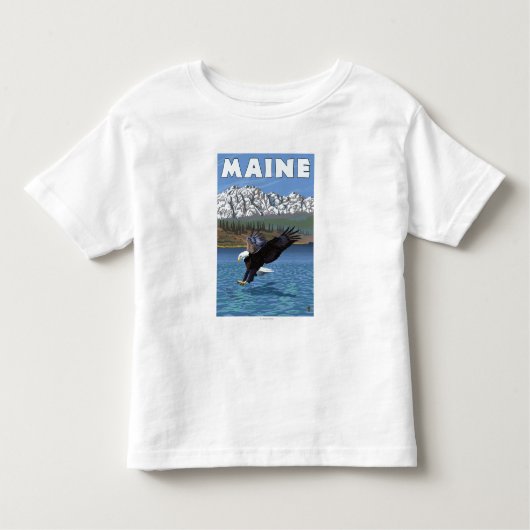T-shirt Pour Les Tous Petits Pêche de MaineEagle (Devant)