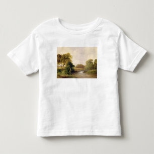 T-shirt Pour Les Tous Petits Pêche : Jouant un poisson (huile sur la toile)