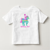T-shirt Pour Les Tous Petits Peint Poney / Anniversaire (Devant)