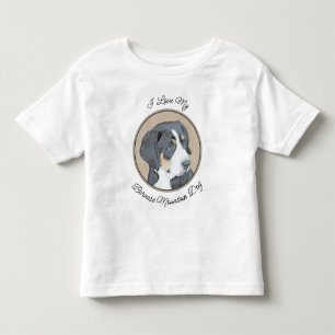T-shirt Pour Les Tous Petits Peinture bernoise de chien de montagne - Art origi