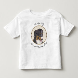 T-shirt Pour Les Tous Petits Peinture bernoise de chien de montagne - Art origi