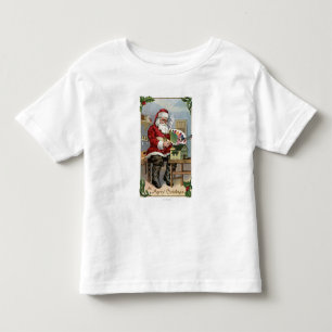 T-shirt Pour Les Tous Petits Peinture de GreetingSanta de Noël