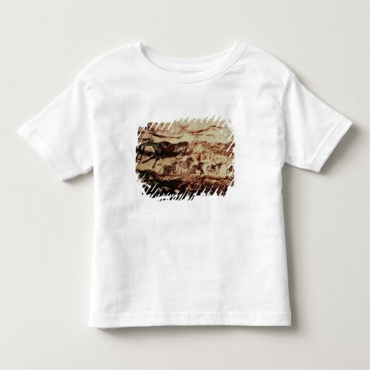 T-shirt Pour Les Tous Petits Peinture de roche d'une vache à saut (Devant)