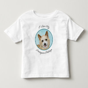 T-shirt Pour Les Tous Petits Peinture Podengo Pequeno portugaise - Art original