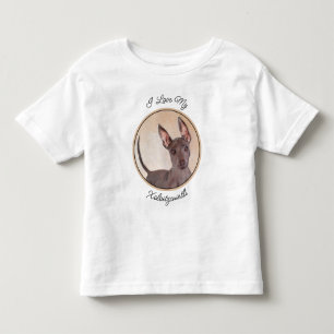 T-shirt Pour Les Tous Petits Peinture Xoloitzcuintli - Cute Original Chien Art