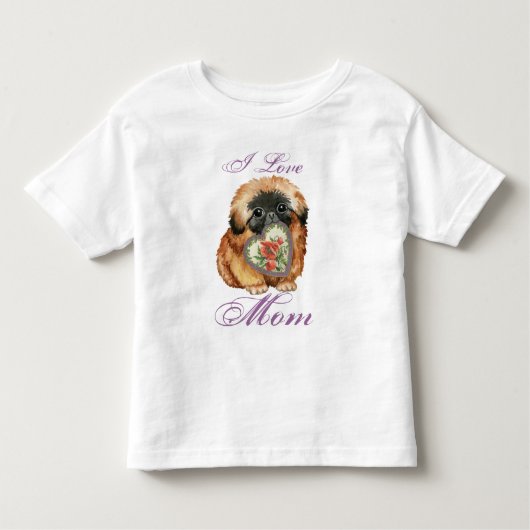 T-shirt Pour Les Tous Petits Pekingese Heart Maman (Devant)