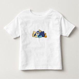 T-shirt Pour Les Tous Petits Penguin au coucher avec Coussin