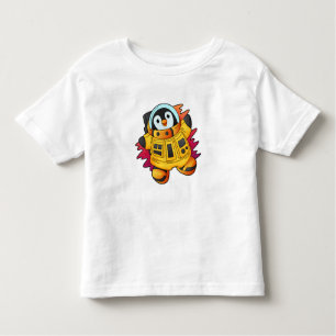 T-shirt Pour Les Tous Petits Penguin en costume d'astronaute