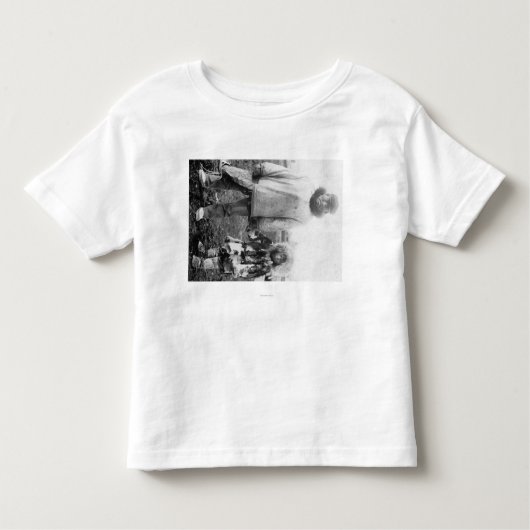 T-shirt Pour Les Tous Petits Père et enfant esquimaux en photographie de (Devant)