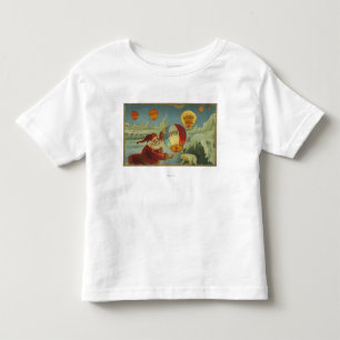 T-shirt Pour Les Tous Petits Père Noël avec bonheur Baloon