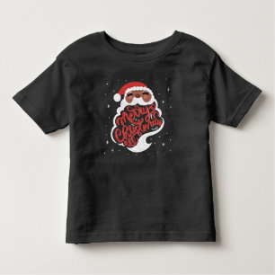 T-shirt Pour Les Tous Petits Père Noël noire   Joyeux Noël tout