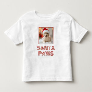 T-shirt Pour Les Tous Petits Père Noël Paws - Photo personnalisée Amoureux des 