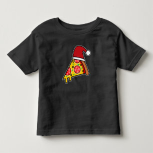 T-SHIRT POUR LES TOUS PETITS PÈRE NOËL TRANCHE DE PIZZA DRÔLE