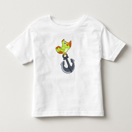 T-shirt Pour Les Tous Petits Perroquet avec Ancre (Devant)