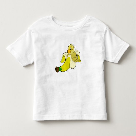 T-shirt Pour Les Tous Petits Perroquet avec banane (Devant)