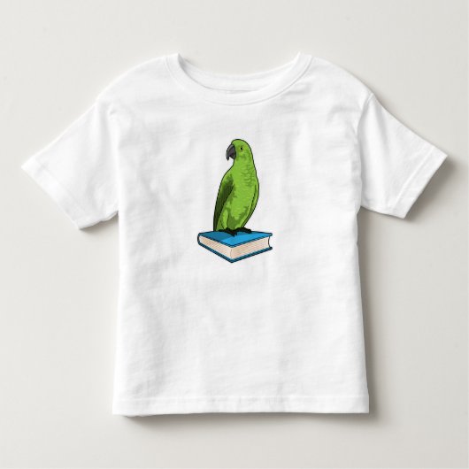 T-shirt Pour Les Tous Petits Perroquet avec livre (Devant)