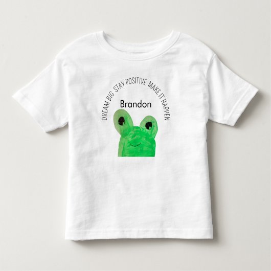 T-shirt Pour Les Tous Petits Personalized Cute frog inspirational quote  (Devant)