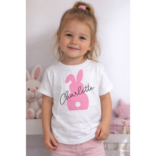 T-shirt Pour Les Tous Petits Personalized Easter Bunny, Custom Name 