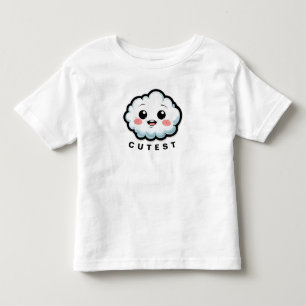 T-shirt Pour Les Tous Petits Personnage de nuage de dessin animé adorable avec