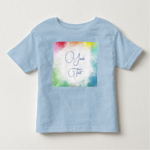 T-shirt Pour Les Tous Petits Personnalisé Ajouter votre Modèle de couleur bleu
