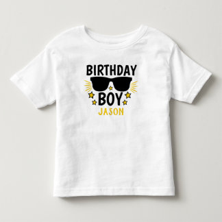 T-shirt Pour Les Tous Petits Personnalisé Birthday Boy Hollywood Style
