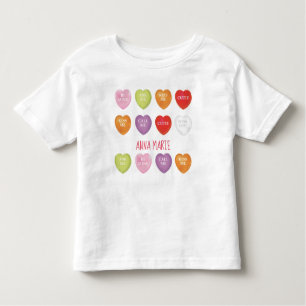 T-shirt Pour Les Tous Petits Personnalisée Saint Valentin Cute Coeur Vintage