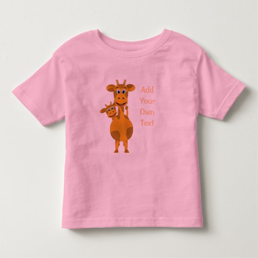 T-shirt Pour Les Tous Petits Personnaliser des girafes (Devant)