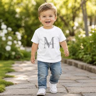 T-shirt Pour Les Tous Petits Personnaliser Monogramme Initial Nom
