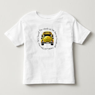 T-shirt Pour Les Tous Petits Personnalisez la chemise d'autobus scolaire de nom
