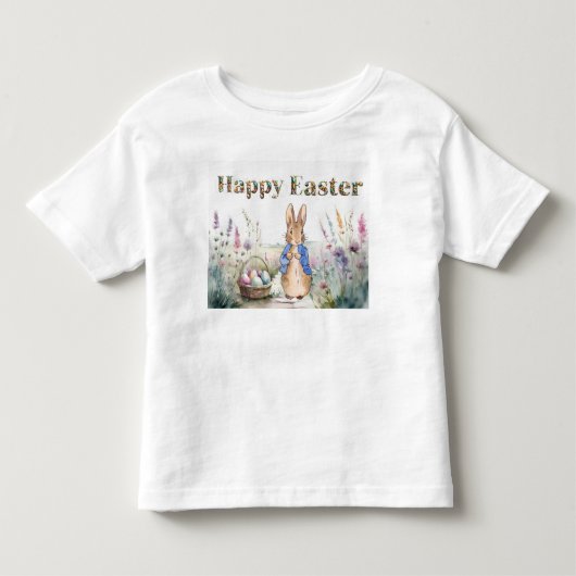 T-shirt Pour Les Tous Petits Peter le lapin Joyeux Pâques (Devant)